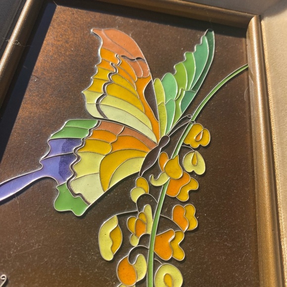E’nore Cloisonné Butterfly Pictures Lot of 2 - Picture 4 of 9